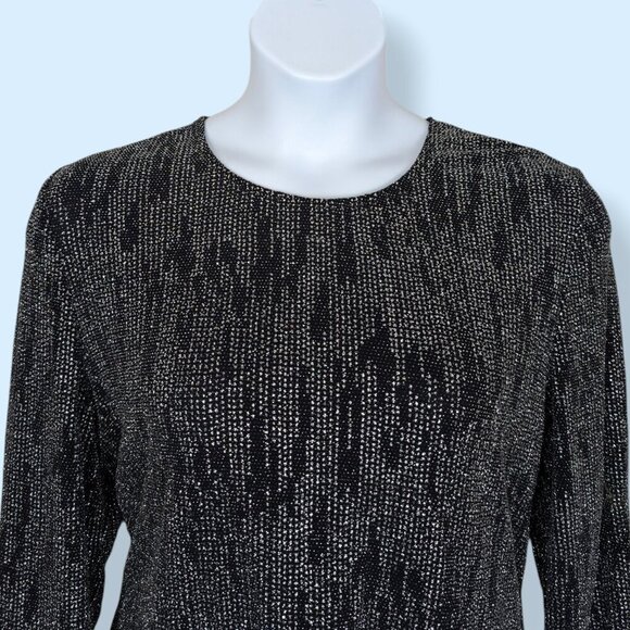 🍁V. Joseph Ribkoff Couture Asymmetrical Metallic Top - Picture 2 of 8